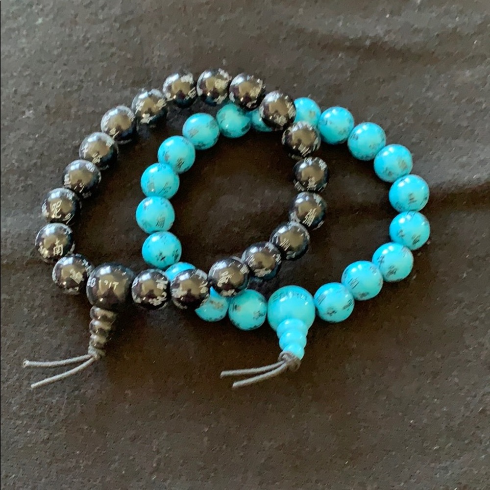 Set of two beaded bracelets